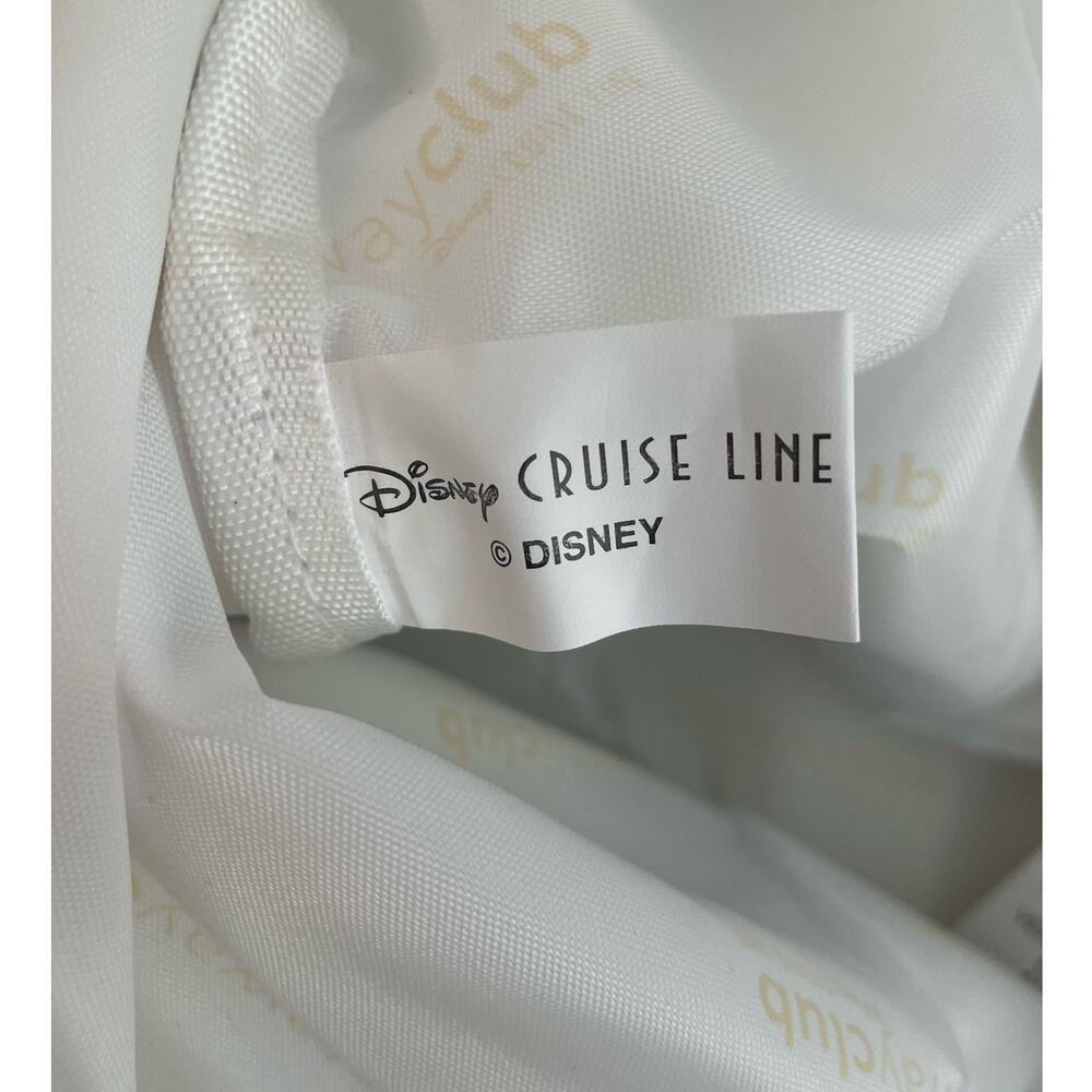DISNEY Cruise Tote Bag Zippered X-Large AND Straw Toppers NWT - Picture 6 of 9